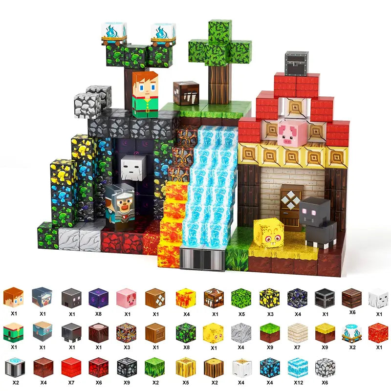 MakeBricks - Magnetyczne Klocki 100 elementów + GRATISY